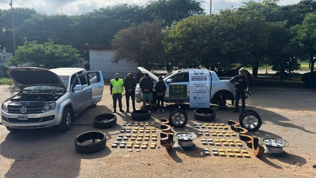 Cayó banda narco en Salta: Gendarmería secuestró más de 50 kilos de cocaína