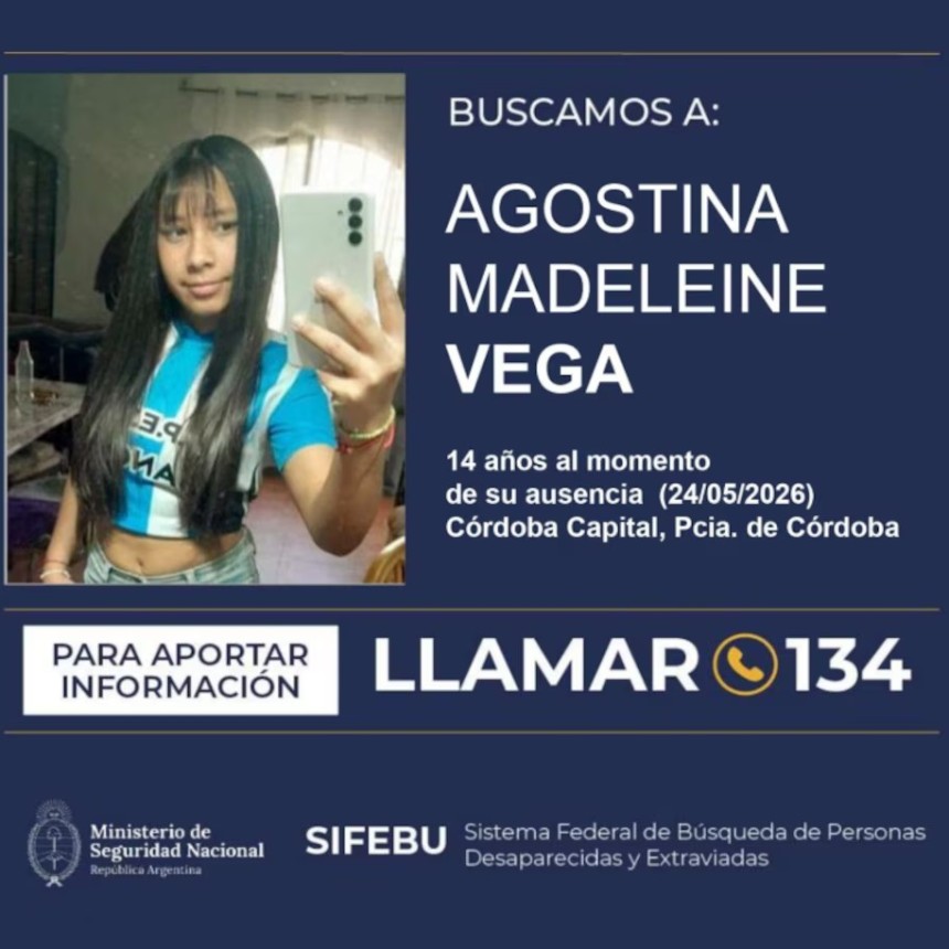 DESESPERACI&Oacute;N EN C&Oacute;RDOBA: investigan si hubo m&aacute;s personas involucradas en la desaparici&oacute;n de Agostina Vega